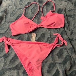 Pink two piece bikini